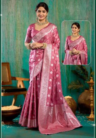 Picture of Resplendent Satin & Silk Light Coral Saree