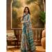 Picture of Delightful Cotton & Linen Dark Sea Green Saree
