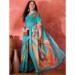Picture of Nice Cotton & Linen Teal Saree