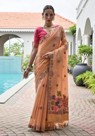 Picture of Well Formed Cotton Sienna Saree