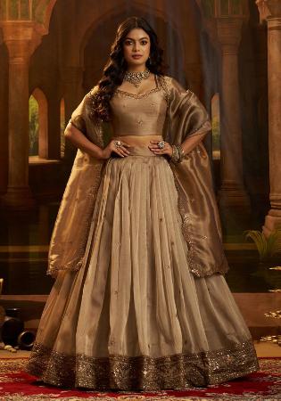 Picture of Sublime Silk Rosy Brown Lehenga Choli