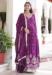 Picture of Statuesque Silk Purple Readymade Gown