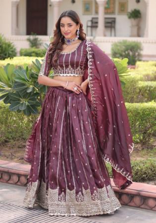 Picture of Exquisite Silk Dim Gray Lehenga Choli