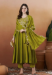 Picture of Elegant Silk Olive Readymade Salwar Kameez