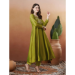 Picture of Elegant Silk Olive Readymade Salwar Kameez