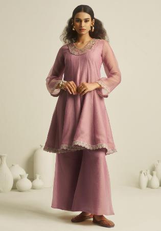 Picture of Charming Chiffon Rosy Brown Kurtis & Tunic
