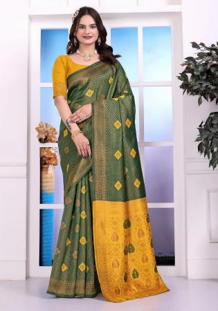 Picture of Ravishing Silk Sea Green Saree