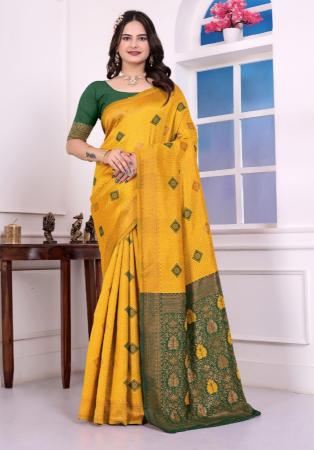 Picture of Appealing Silk Dark Khaki Saree