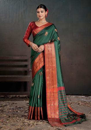 Picture of Appealing Silk Sea Green Saree