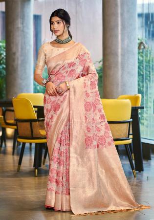 Picture of Charming Cotton & Silk Dark Salmon Saree