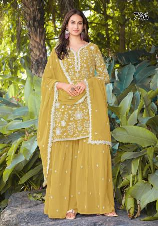 Picture of Magnificent Georgette Peru Straight Cut Salwar Kameez
