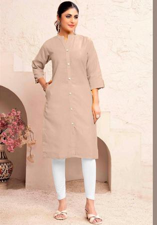 Picture of Amazing Cotton Burly Wood Kurtis & Tunic