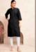 Picture of Well Formed Cotton Black Kurtis & Tunic