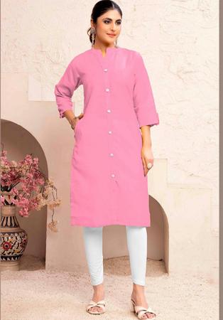 Picture of Amazing Cotton Light Pink Kurtis & Tunic
