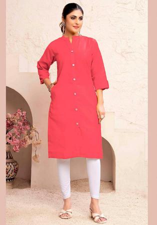 Picture of Appealing Cotton Tomato Kurtis & Tunic