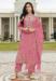 Picture of Cotton Pale Violet Red Straight Cut Salwar Kameez
