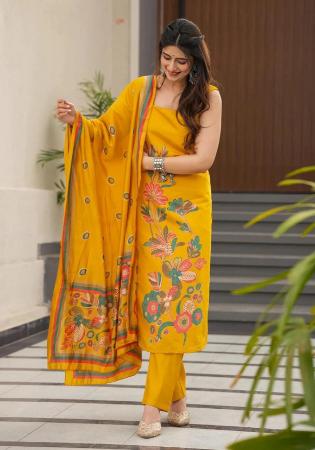 Picture of Fine Crepe Orange Readymade Salwar Kameez