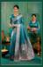 Picture of Grand Satin & Silk Teal Saree