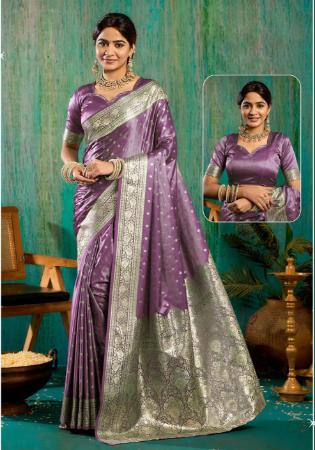 Picture of Ravishing Satin & Silk Rosy Brown Saree