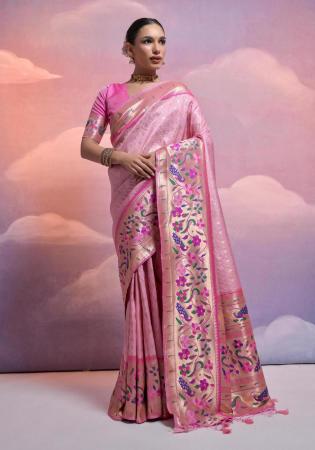 Picture of Sightly Silk Rosy Brown Saree
