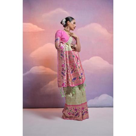 Picture of Excellent Silk Rosy Brown Saree