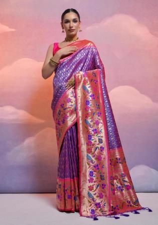 Picture of Resplendent Silk Purple Saree