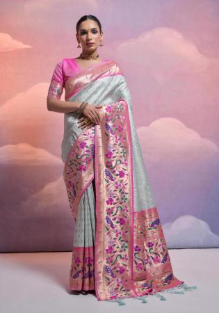 Picture of Pleasing Silk Medium Sea Green Saree