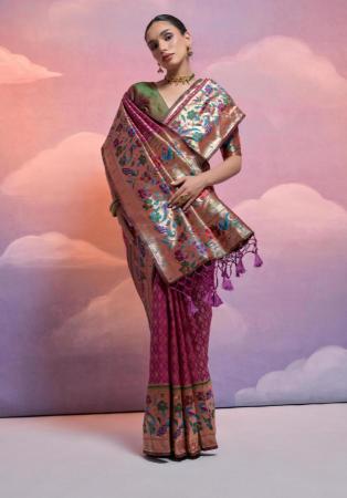 Picture of Charming Silk Plum Saree