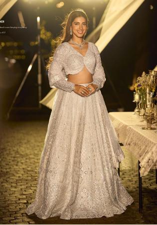 Picture of Pleasing Net White Lehenga Choli