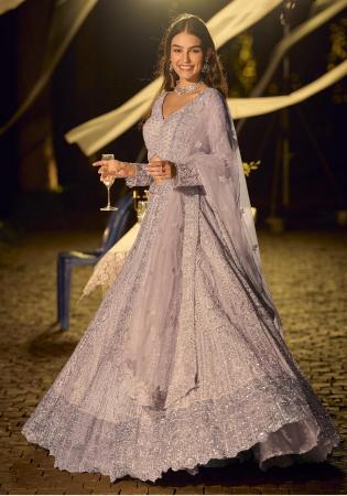 Picture of Resplendent Net Rosy Brown Lehenga Choli