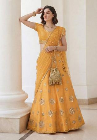 Picture of Ravishing Silk Chocolate Lehenga Choli