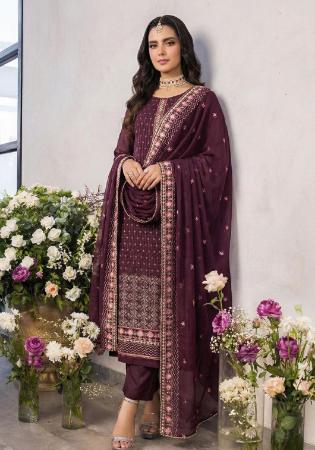 Picture of Beauteous Georgette Brown Readymade Salwar Kameez