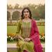 Picture of Rayon Saddle Brown Straight Cut Salwar Kameez