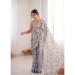 Picture of Gorgeous Chiffon Silver Saree