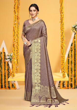 Picture of Resplendent Silk Rosy Brown Saree