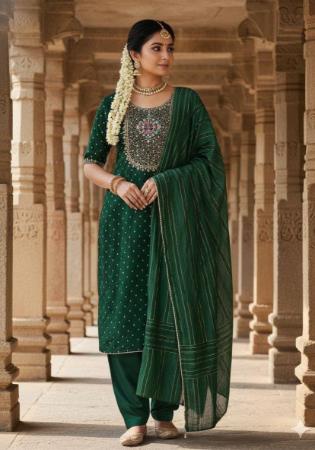 Picture of Beauteous Chiffon Sea Green Straight Cut Salwar Kameez