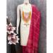 Picture of Elegant Chiffon Off White Straight Cut Salwar Kameez