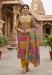 Picture of Well Formed Chiffon Golden Straight Cut Salwar Kameez