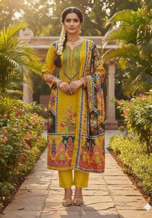 Picture of Delightful Chiffon Orange Straight Cut Salwar Kameez