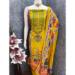 Picture of Delightful Chiffon Orange Straight Cut Salwar Kameez