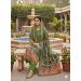Picture of Chiffon Olive Drab Straight Cut Salwar Kameez
