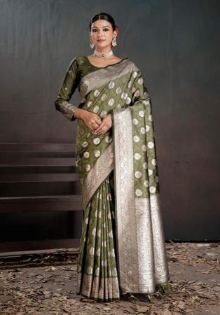 Picture of Statuesque Silk Sea Green Saree