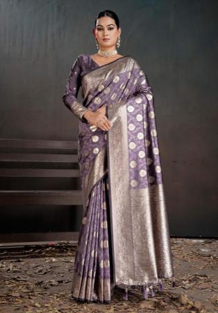 Picture of Shapely Silk Medium Orchid Saree