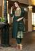 Picture of Chiffon & Cotton Dark Olive Green Readymade Salwar Kameez