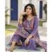 Picture of Chiffon & Cotton Slate Grey Readymade Salwar Kameez