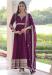 Picture of Good Looking Silk Purple Readymade Gown