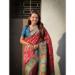 Picture of Delightful Silk Dark Salmon Saree