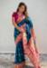 Picture of Gorgeous Silk Navy Blue Saree