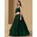 Picture of Charming Georgette Dark Green Lehenga Choli