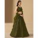 Picture of Exquisite Georgette Dark Olive Green Lehenga Choli